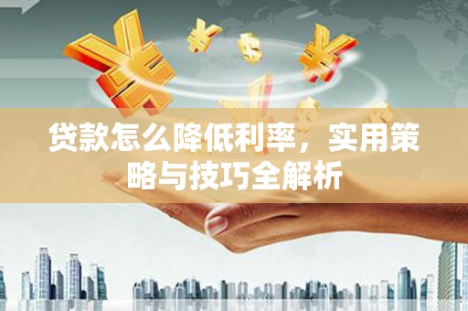 萍乡贷款怎么降低利率，实用策略与技巧全解析