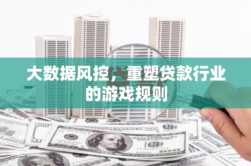 永修大数据风控，重塑贷款行业的游戏规则