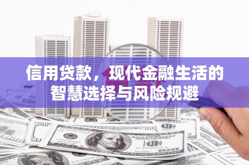 荔湾信用贷款，现代金融生活的智慧选择与风险规避