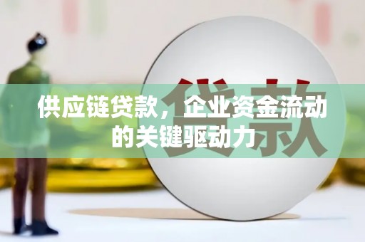 贡寮供应链贷款，企业资金流动的关键驱动力