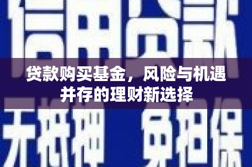 久治贷款购买基金，风险与机遇并存的理财新选择