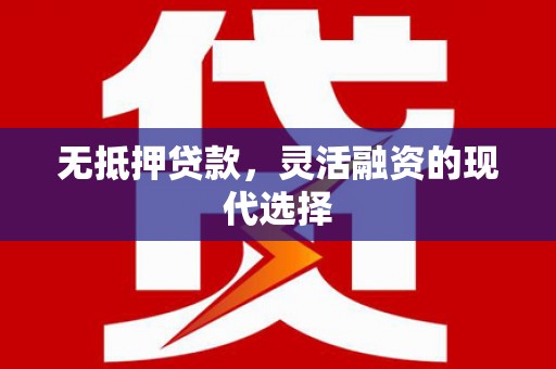 芒市无抵押贷款，灵活融资的现代选择