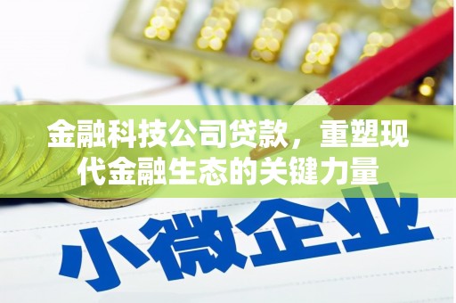 中寮金融科技公司贷款，重塑现代金融生态的关键力量